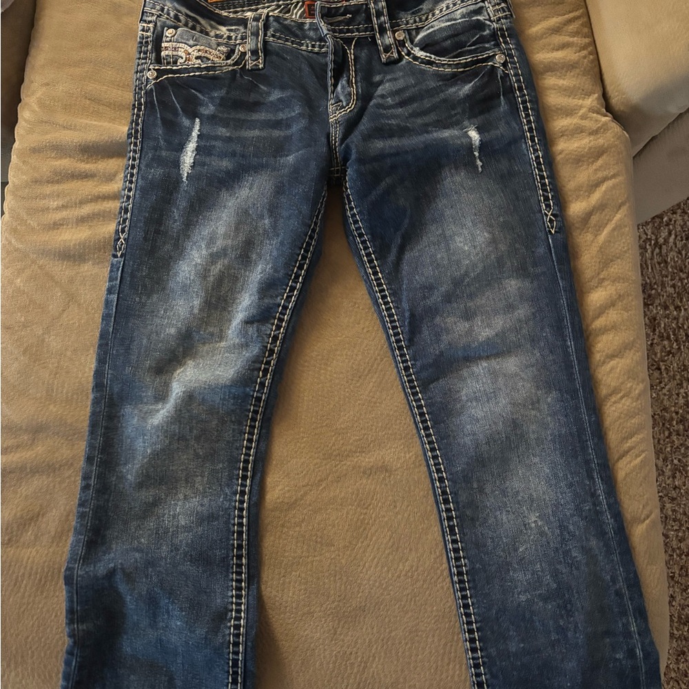Rock Revival Jeans with Distressed Look